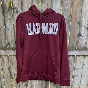 Champion Harvard hoodie hooded sweatshirt long sleeved kangaroo pocket strings M